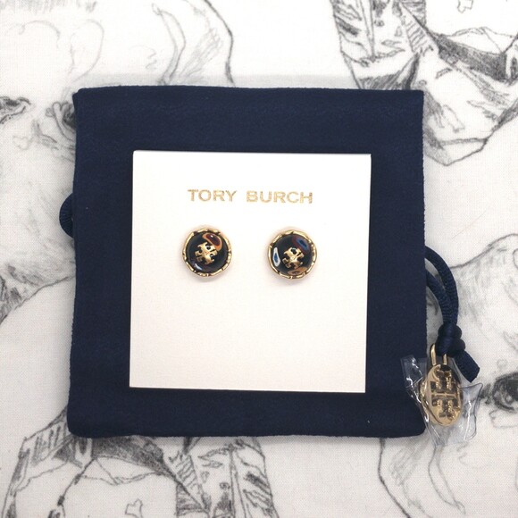 ❤︎ Tory Burch ❤︎ ROXANNE CIRCLE-STUD EARRING - Picture 4 of 7